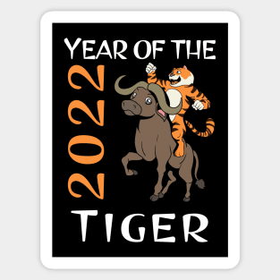 Tiger riding buffalo - 2022 Year of the tiger Sticker